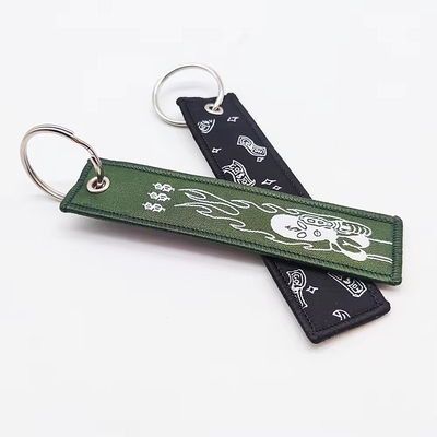 কাস্টমাইজড Woven Keychain এভিয়েশন কী ট্যাগ Keychain জেট ট্যাগ বিগ রিং সংযুক্তি সহ