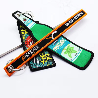 কাস্টমাইজড Woven Keychain এভিয়েশন কী ট্যাগ Keychain জেট ট্যাগ বিগ রিং সংযুক্তি সহ