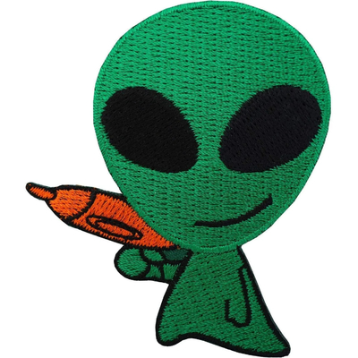 জ্যাকেটের জন্য NASA স্পেস UFO Martian ব্যাজ প্যাচের উপর এলিয়েন এমব্রয়ডারি করা লোহা